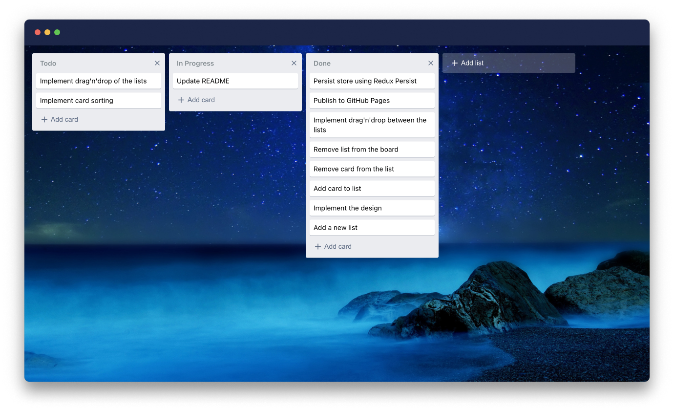 Kanban board demo